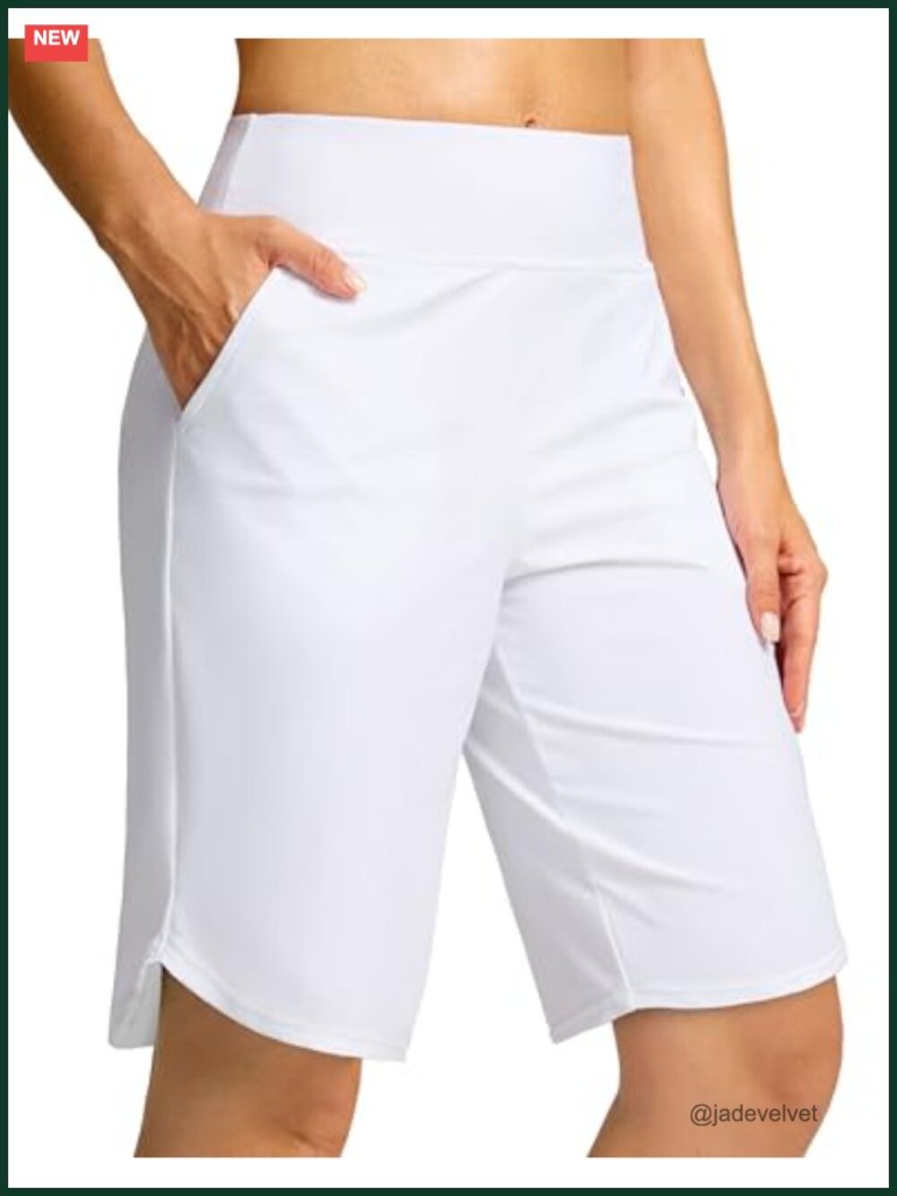 Women's UPF 50+ Knee Length Swim Board Shorts with Pockets Quick Dry